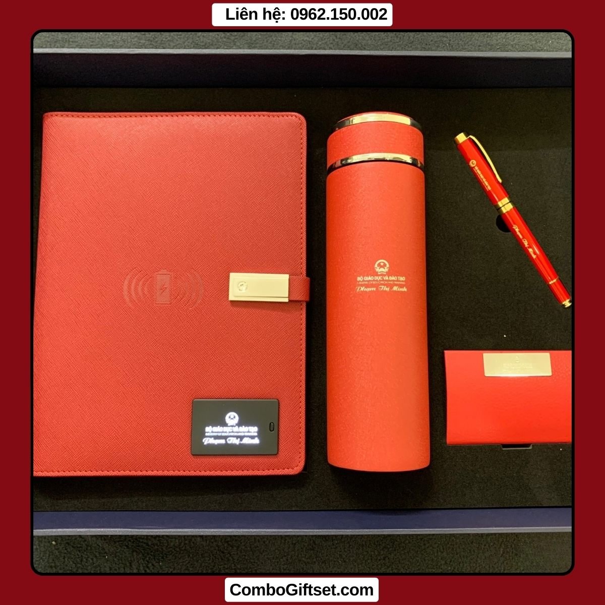 set quà tặng doanh nghiệp combo giftset sổ bút bình giữ nhiệt