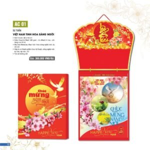 Lịch 52 Tuần 2027 AC Mẫu AC01 - Việt Nam Tinh Hoa Sáng Ngời (18  x  193 cm) Giải Pháp Combo Quà Tết Doanh Nghiệp in logo doanh nghiệp quà tặng Tết tại Combo Giftset VN