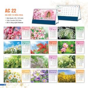 Lịch Bloc 2027 AC Mẫu AC22 - Hà Nội (25 x 16 cm) Giải Pháp Combo Quà Tết Doanh Nghiệp in logo doanh nghiệp quà tặng Tết tại Combo Giftset VN