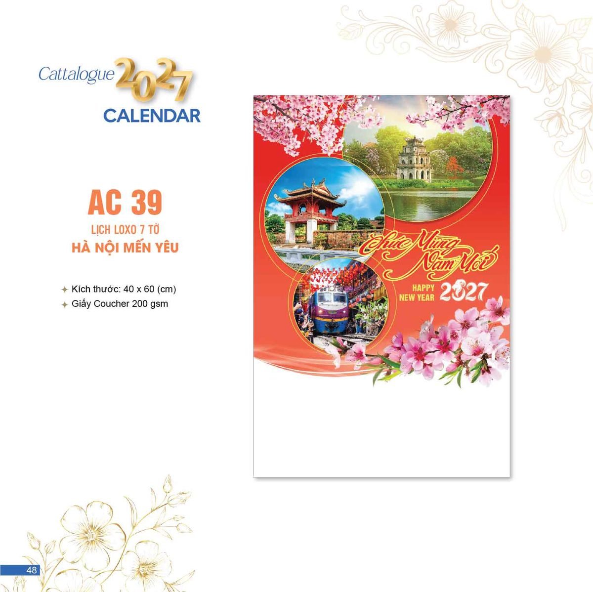 Lịch Bloc 2027 AC Mẫu AC39 (40 x 60 cm) Giải Pháp Combo Quà Tết Doanh Nghiệp Lịch Bloc 2027 AC Mẫu AC39 (40 x 60 cm) Giải Pháp Combo Quà Tết Doanh Nghiệp in logo doanh nghiệp quà tặng Tết tại Combo Giftset VN