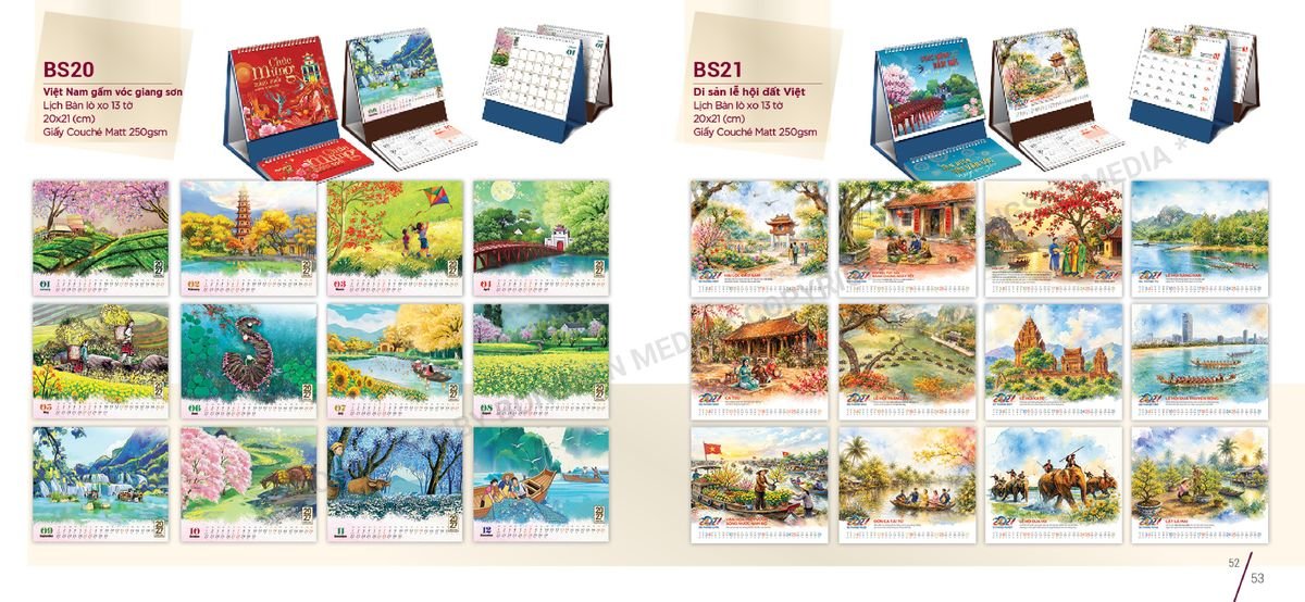 Lịch Để Bàn Nghệ Thuật 2027 BS27 Giải Pháp Combo Quà Tết Doanh Nghiệp