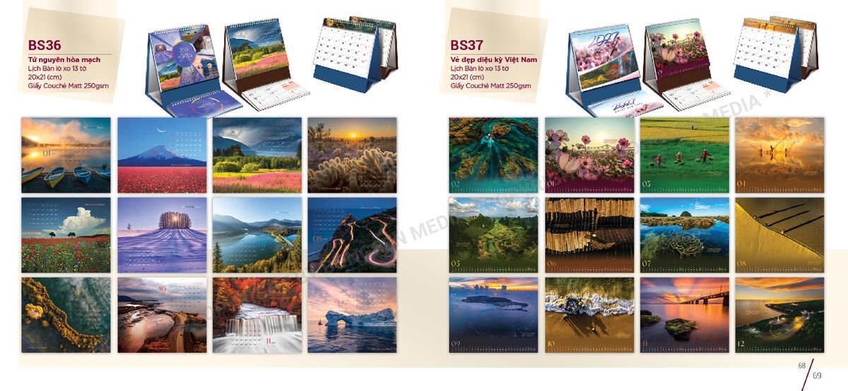 Lịch Để Bàn Nghệ Thuật 2027 BS35 Giải Pháp Combo Quà Tết Doanh Nghiệp