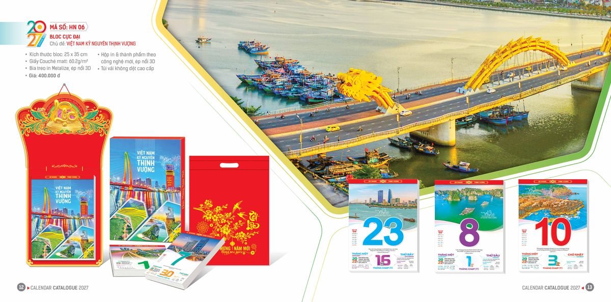 Lịch Bloc Hoa Niên 2027 ĐP DPHN05 Giải Pháp Combo Quà Tết Doanh Nghiệp