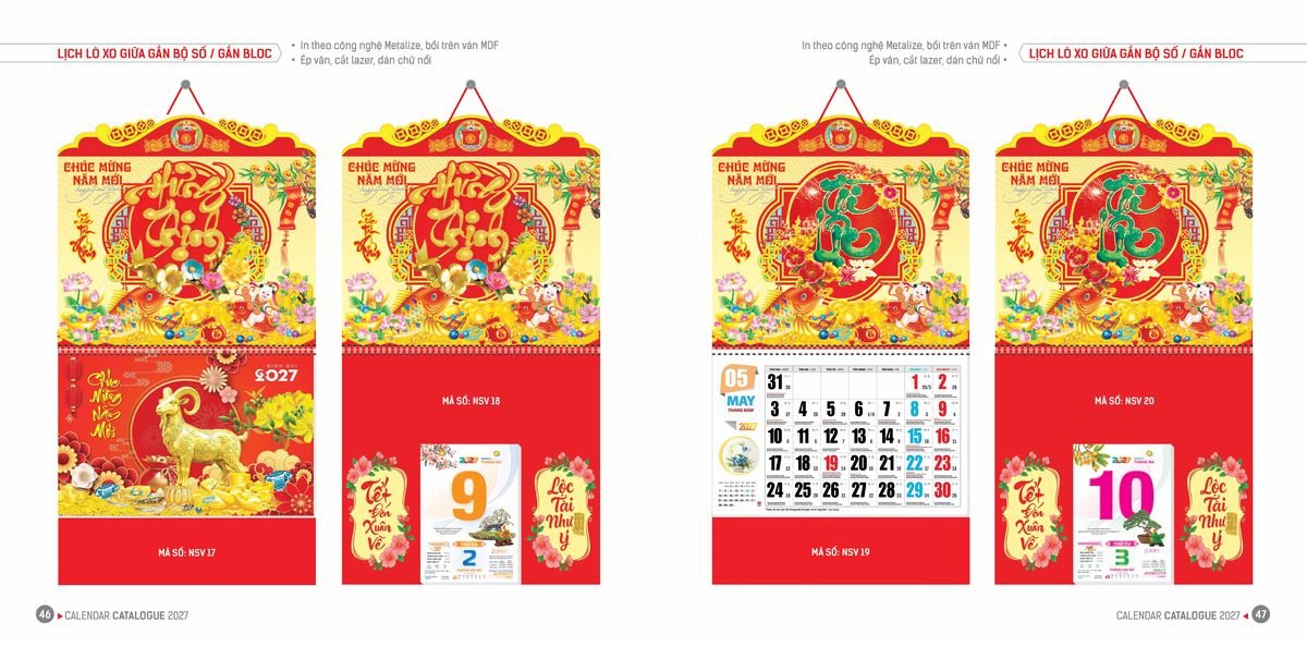 Lịch Bloc Hoa Niên 2027 ĐP DPHN22 Giải Pháp Combo Quà Tết Doanh Nghiệp