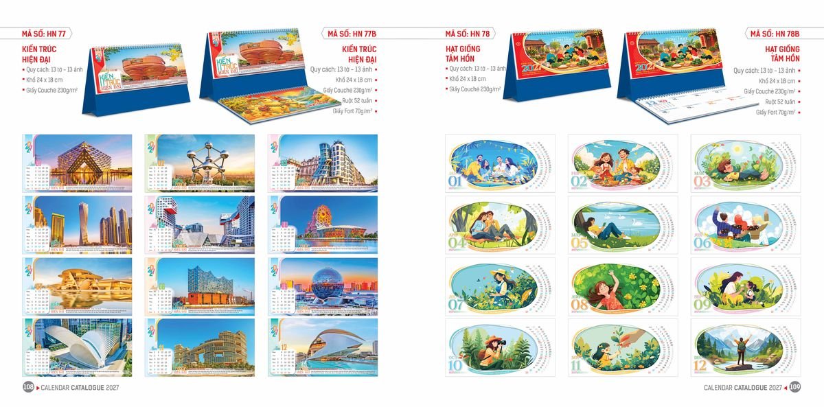 Lịch Bloc Hoa Niên 2027 ĐP DPHN53 Giải Pháp Combo Quà Tết Doanh Nghiệp
