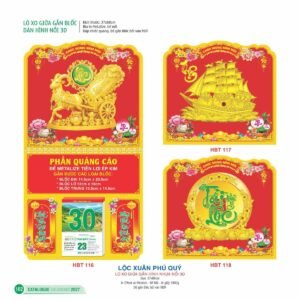 Lịch Treo Tường Lò Xo 2027 HBT Mẫu HBT117 (37 x 68cm) Giải Pháp Combo Quà Tết Doanh Nghiệp in logo doanh nghiệp quà tặng Tết tại Combo Giftset VN