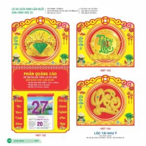 Lịch Treo Tường Lò Xo 2027 HBT Mẫu HBT157 (30 x 60cm) Giải Pháp Combo Quà Tết Doanh Nghiệp in logo doanh nghiệp quà tặng Tết tại Combo Giftset VN