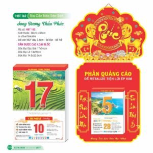 Lịch Bloc Siêu Đại 2027 HBT Mẫu HBT162 (17 x 24cm) Giải Pháp Combo Quà Tết Doanh Nghiệp in logo doanh nghiệp quà tặng Tết tại Combo Giftset VN
