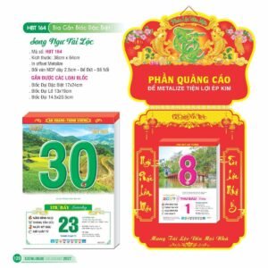 Lịch Bloc Đại Đặc Biệt 2027 HBT Mẫu HBT166 - Lộc Xuân (17 x 24cm) Giải Pháp Combo Quà Tết Doanh Nghiệp in logo doanh nghiệp quà tặng Tết tại Combo Giftset VN