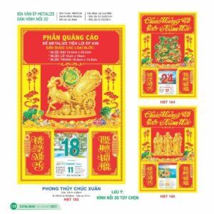 Lịch Bìa Treo 2027 HBT Mẫu HBT186 (15 x 19cm) Giải Pháp Combo Quà Tết Doanh Nghiệp in logo doanh nghiệp quà tặng Tết tại Combo Giftset VN
