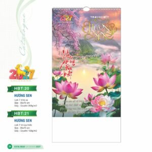 Lịch Treo Tường Lò Xo 2027 HBT Mẫu HBT21 (36 x 70cm) Giải Pháp Combo Quà Tết Doanh Nghiệp in logo doanh nghiệp quà tặng Tết tại Combo Giftset VN