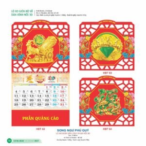Lịch Treo Tường Lò Xo 2027 HBT Mẫu HBT67 (37 x 68cm) Giải Pháp Combo Quà Tết Doanh Nghiệp in logo doanh nghiệp quà tặng Tết tại Combo Giftset VN