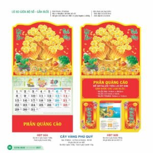 Lịch Treo Tường Lò Xo 2027 HBT Mẫu HBT93A (22  x  23 cm) Giải Pháp Combo Quà Tết Doanh Nghiệp in logo doanh nghiệp quà tặng Tết tại Combo Giftset VN