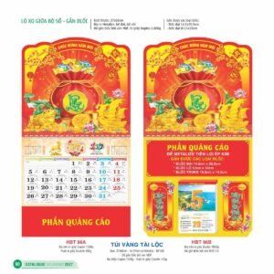 Lịch Treo Tường Lò Xo 2027 HBT Mẫu HBT97B (20  x  21 cm) Giải Pháp Combo Quà Tết Doanh Nghiệp in logo doanh nghiệp quà tặng Tết tại Combo Giftset VN