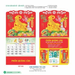 Lịch Treo Tường Lò Xo 2027 HBT Mẫu HBT98B (13 x 19cm) Giải Pháp Combo Quà Tết Doanh Nghiệp in logo doanh nghiệp quà tặng Tết tại Combo Giftset VN