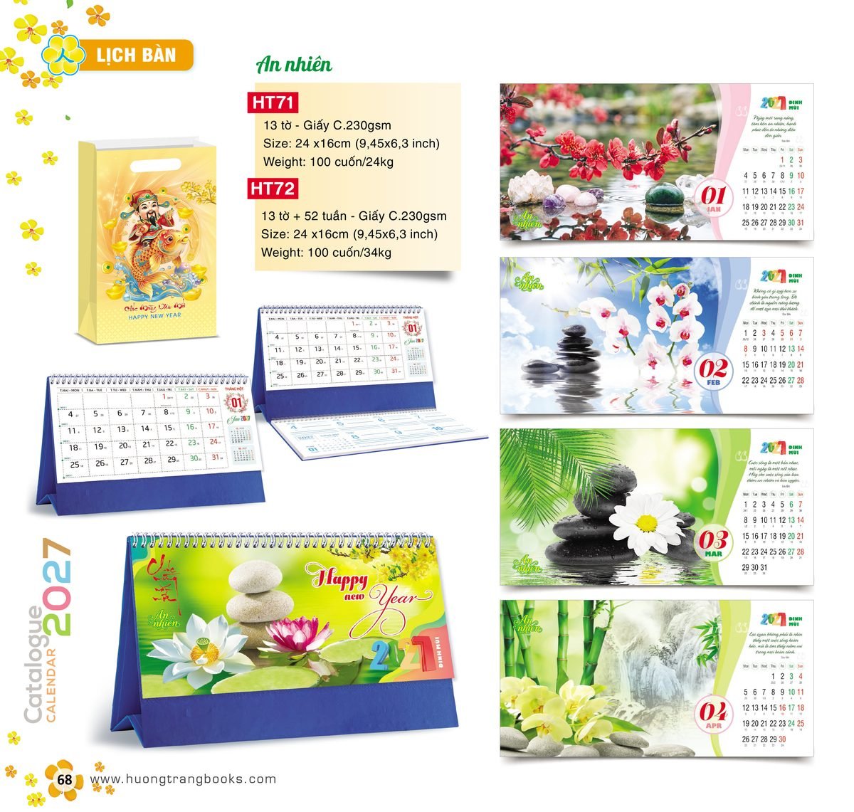 Lịch Để Bàn 2027 HT Mẫu HT71 (24 x 16cm) Giải Pháp Combo Quà Tết Doanh Nghiệp Lịch Để Bàn 2027 HT Mẫu HT71 (24 x 16cm) Giải Pháp Combo Quà Tết Doanh Nghiệp in logo doanh nghiệp quà tặng Tết tại Combo Giftset VN