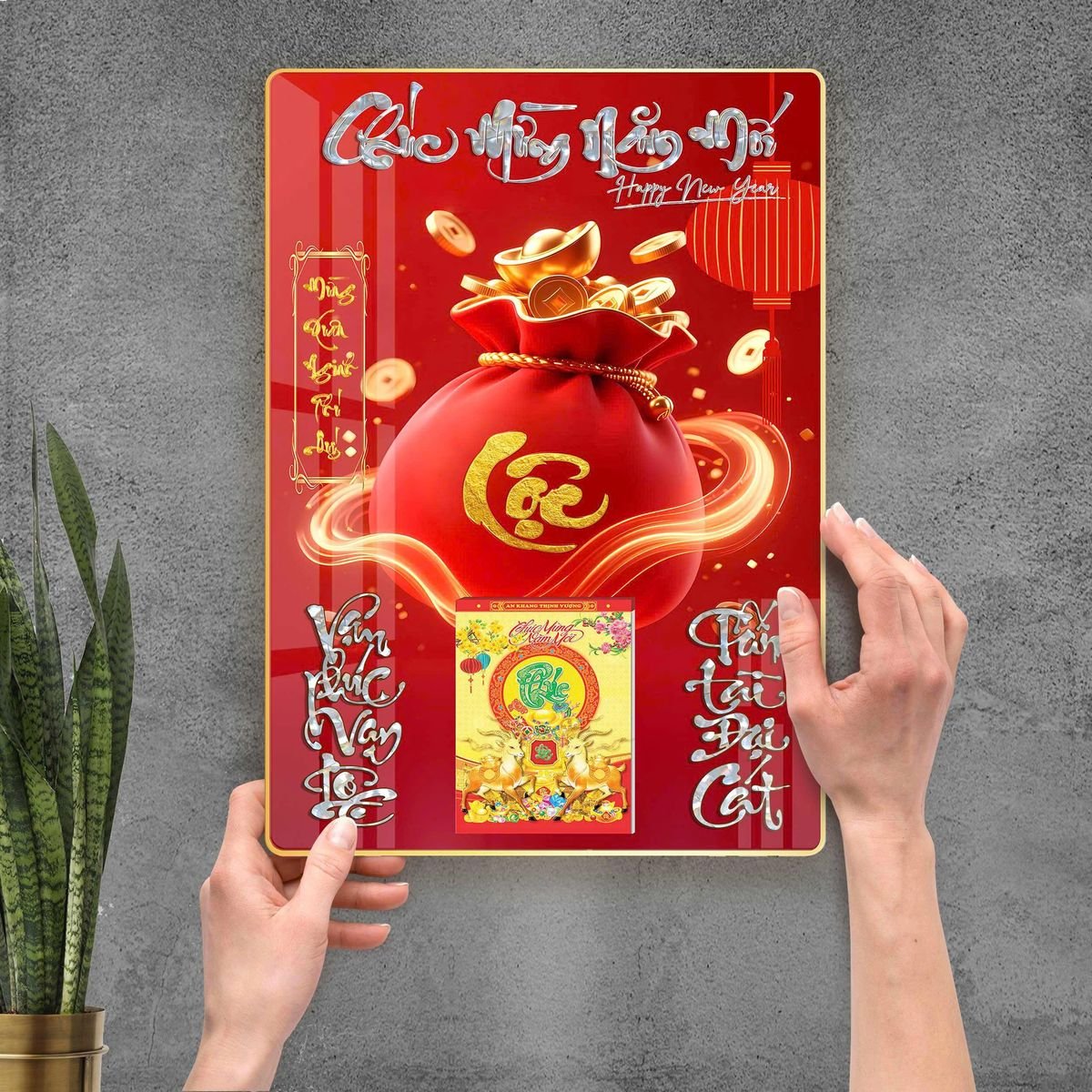 Lịch Gỗ Lamina Cao Cấp 40x60cm 2027 LM406_105 Set Lịch Tết Kèm Quà Tặng Doanh Nghiệp Lịch Gỗ Lamina Cao Cấp 40x60cm 2027 LM406_105 - Combo Giftset Quà Tặng