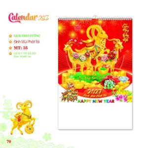 Lịch Treo Tường Lò Xo 2027 MT Mẫu MT35 (40 x 60cm) Giải Pháp Combo Quà Tết Doanh Nghiệp in logo doanh nghiệp quà tặng Tết tại Combo Giftset VN
