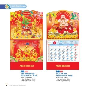 Lịch Treo Tường Lò Xo 2027 NB Mẫu NB183 (37 x 68cm) Giải Pháp Combo Quà Tết Doanh Nghiệp in logo doanh nghiệp quà tặng Tết tại Combo Giftset VN