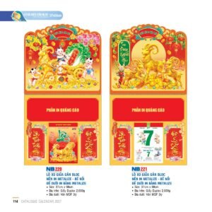 Lịch Treo Tường Lò Xo 2027 NB Mẫu NB221 (37 x 68cm) Giải Pháp Combo Quà Tết Doanh Nghiệp in logo doanh nghiệp quà tặng Tết tại Combo Giftset VN