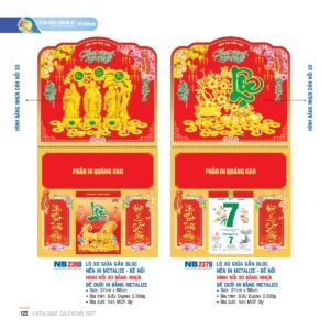 Lịch Treo Tường Lò Xo 2027 NB Mẫu NB237D (37 x 68cm) Giải Pháp Combo Quà Tết Doanh Nghiệp in logo doanh nghiệp quà tặng Tết tại Combo Giftset VN