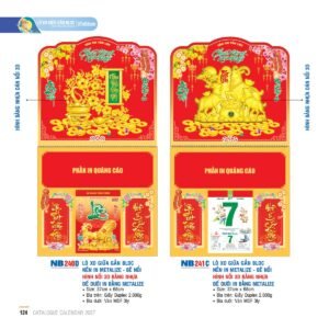 Lịch Treo Tường Lò Xo 2027 NB Mẫu NB240D (37 x 68cm) Giải Pháp Combo Quà Tết Doanh Nghiệp in logo doanh nghiệp quà tặng Tết tại Combo Giftset VN