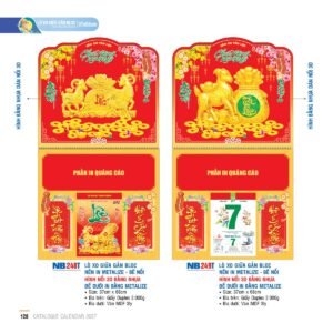 Lịch Treo Tường Lò Xo 2027 NB Mẫu NB249T (37 x 68cm) Giải Pháp Combo Quà Tết Doanh Nghiệp in logo doanh nghiệp quà tặng Tết tại Combo Giftset VN