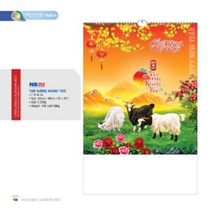 Lịch Treo Tường Lò Xo 2027 NB Mẫu NB252 (16 x 25 cm) Giải Pháp Combo Quà Tết Doanh Nghiệp in logo doanh nghiệp quà tặng Tết tại Combo Giftset VN