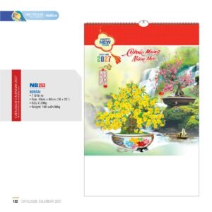 Lịch Treo Tường Lò Xo 2027 NB Mẫu NB253 (16 x 25 cm) Giải Pháp Combo Quà Tết Doanh Nghiệp in logo doanh nghiệp quà tặng Tết tại Combo Giftset VN