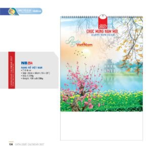 Lịch Treo Tường Lò Xo 2027 NB Mẫu NB254 (40 x 60 cm) Giải Pháp Combo Quà Tết Doanh Nghiệp in logo doanh nghiệp quà tặng Tết tại Combo Giftset VN