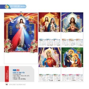 Lịch Treo Tường Nẹp Thiếc 2027 NB Mẫu NB265 (45 x 70cm) Giải Pháp Combo Quà Tết Doanh Nghiệp in logo doanh nghiệp quà tặng Tết tại Combo Giftset VN