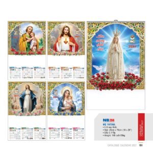 Lịch Treo Tường Nẹp Thiếc 2027 NB Mẫu NB266 (18 x 28 cm) Giải Pháp Combo Quà Tết Doanh Nghiệp in logo doanh nghiệp quà tặng Tết tại Combo Giftset VN
