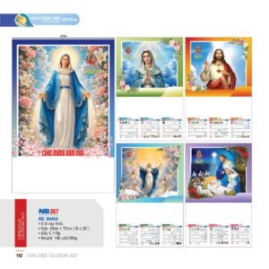 Lịch Treo Tường Nẹp Thiếc 2027 NB Mẫu NB267 (45 x 70cm) Giải Pháp Combo Quà Tết Doanh Nghiệp in logo doanh nghiệp quà tặng Tết tại Combo Giftset VN