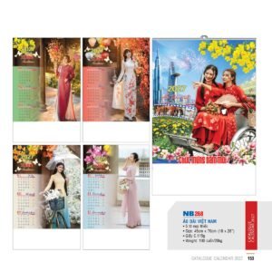 Lịch Treo Tường Nẹp Thiếc 2027 NB Mẫu NB268 (18 x 28 cm) Giải Pháp Combo Quà Tết Doanh Nghiệp in logo doanh nghiệp quà tặng Tết tại Combo Giftset VN