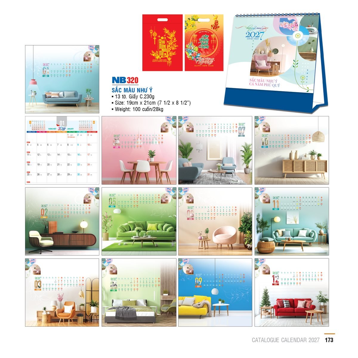 Lịch Bloc 2027 NB Mẫu NB320 (31 x 23 cm) Giải Pháp Combo Quà Tết Doanh Nghiệp Lịch Bloc 2027 NB Mẫu NB320 (31 x 23 cm) Giải Pháp Combo Quà Tết Doanh Nghiệp in logo doanh nghiệp quà tặng Tết tại Combo Giftset VN