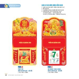 Lịch Treo Tường Lò Xo 2027 NB Mẫu NB41 (30 x 60cm) Giải Pháp Combo Quà Tết Doanh Nghiệp in logo doanh nghiệp quà tặng Tết tại Combo Giftset VN