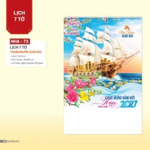 Lịch Treo Tường Lò Xo 2027 NHA Mẫu NHA73 - Thuận Buồm Xuôi Gió (40 x 60cm) Giải Pháp Combo Quà Tết Doanh Nghiệp in logo doanh nghiệp quà tặng Tết tại Combo Giftset VN