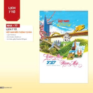 Lịch Treo Tường Lò Xo 2027 NHA Mẫu NHA77 (40 x 60cm) Giải Pháp Combo Quà Tết Doanh Nghiệp in logo doanh nghiệp quà tặng Tết tại Combo Giftset VN