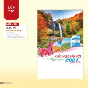 Lịch Treo Tường Lò Xo 2027 NHA Mẫu NHA78 (40 x 60cm) Giải Pháp Combo Quà Tết Doanh Nghiệp in logo doanh nghiệp quà tặng Tết tại Combo Giftset VN