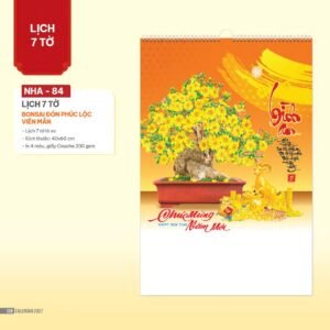 Lịch Treo Tường Lò Xo 2027 NHA Mẫu NHA84 (40 x 60cm) Giải Pháp Combo Quà Tết Doanh Nghiệp in logo doanh nghiệp quà tặng Tết tại Combo Giftset VN