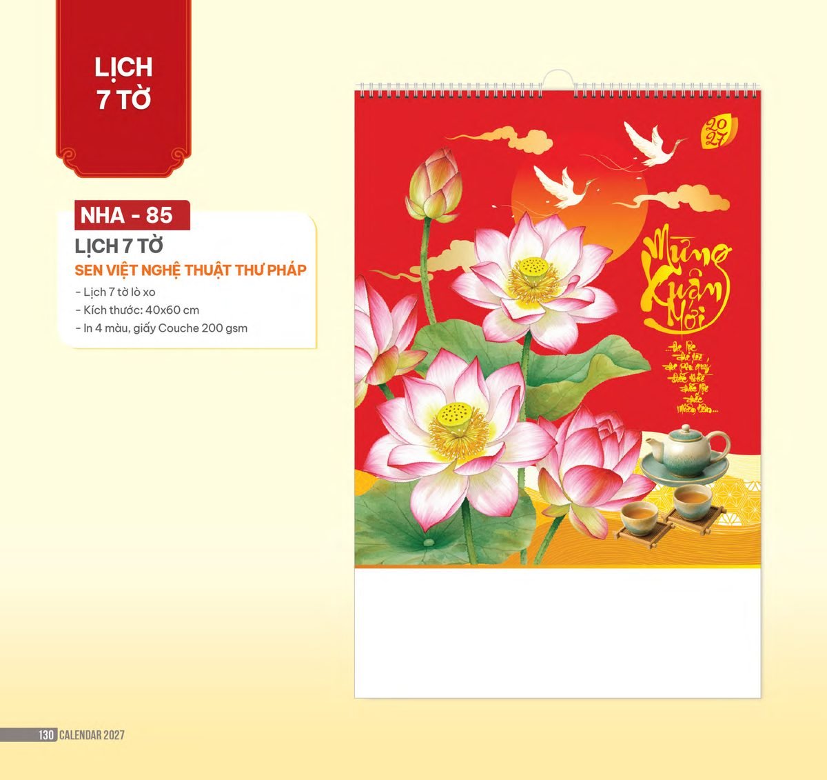 Lịch Treo Tường Lò Xo 2027 NHA Mẫu NHA85 (40 x 60cm) Giải Pháp Combo Quà Tết Doanh Nghiệp Lịch Treo Tường Lò Xo 2027 NHA Mẫu NHA85 (40 x 60cm) Giải Pháp Combo Quà Tết Doanh Nghiệp in logo doanh nghiệp quà tặng Tết tại Combo Giftset VN