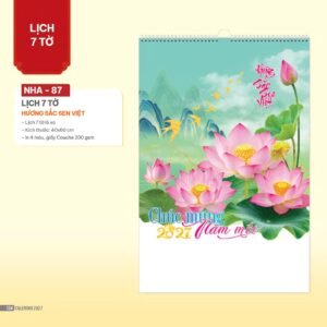 Lịch Treo Tường Lò Xo 2027 NHA Mẫu NHA87 (40 x 60cm) Giải Pháp Combo Quà Tết Doanh Nghiệp in logo doanh nghiệp quà tặng Tết tại Combo Giftset VN