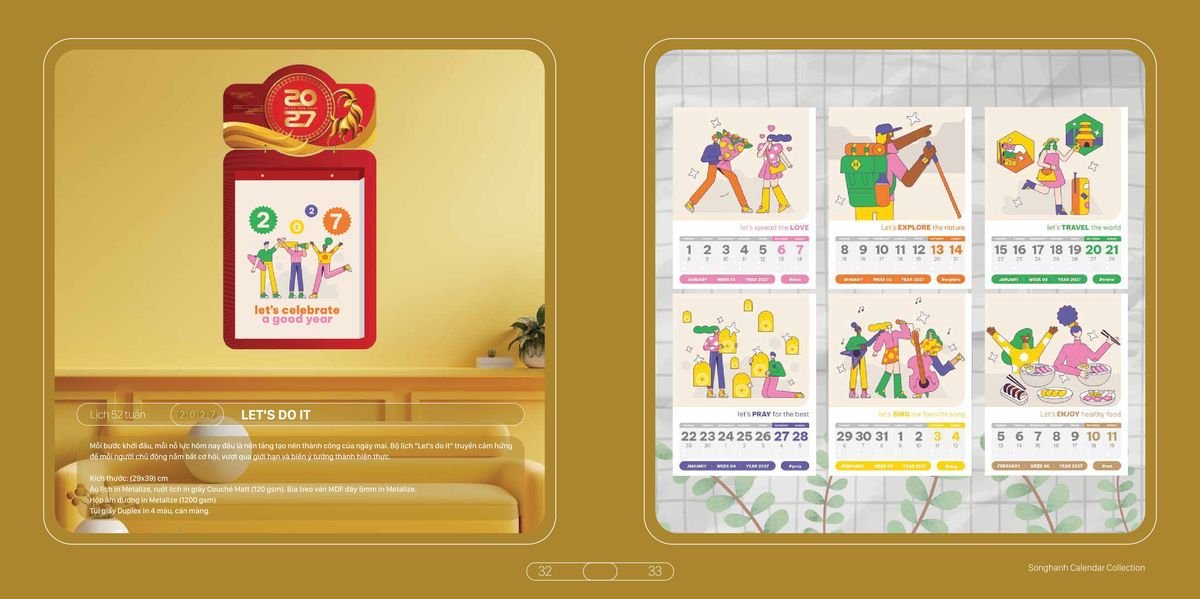 Lịch Bloc Cao Cấp SH 2027 SH11 Giải Pháp Combo Quà Tết Doanh Nghiệp