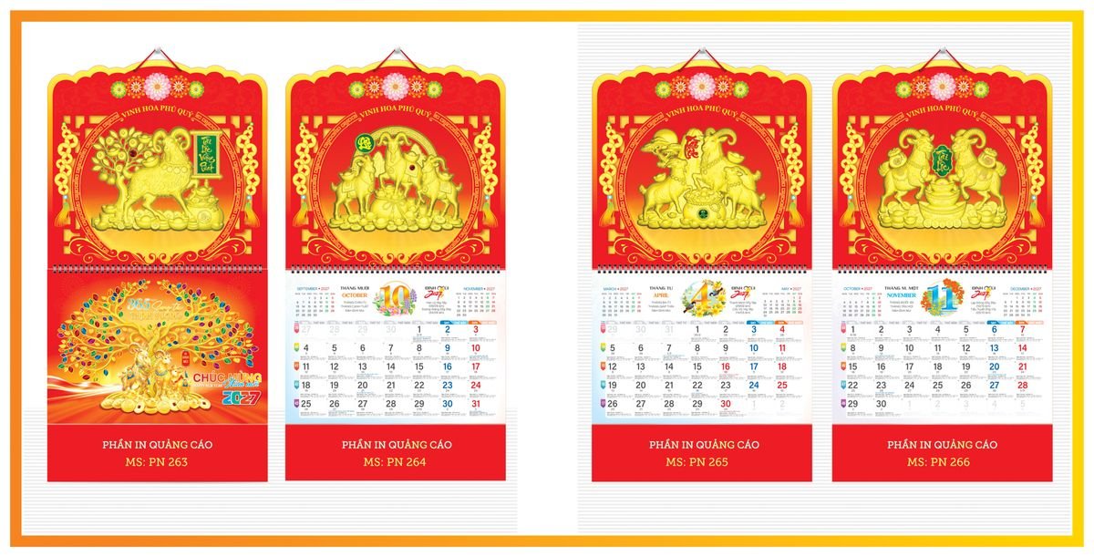 Lịch 13 Tờ TPN13T10 Giải Pháp Combo Quà Tết Doanh Nghiệp