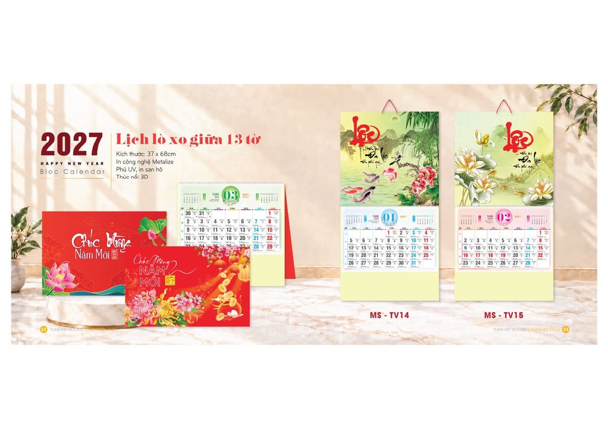 Lịch Bloc Cực Đại 2027 TV10 Giải Pháp Combo Quà Tết Doanh Nghiệp