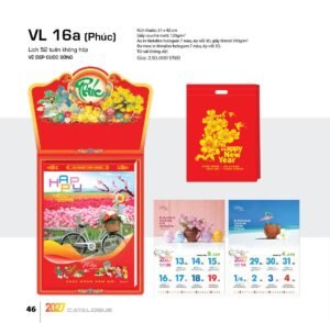 combo quà tết 2027 Lịch 52 Tuần 2027 VL Mẫu VL17 (31 x 42cm) Giải Pháp Combo Quà Tết Doanh Nghiệp