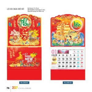 Lịch Treo Tường Lò Xo 2027 VL Mẫu VLLXG01 (37 x 70cm) Giải Pháp Combo Quà Tết Doanh Nghiệp in logo doanh nghiệp quà tặng Tết tại Combo Giftset VN